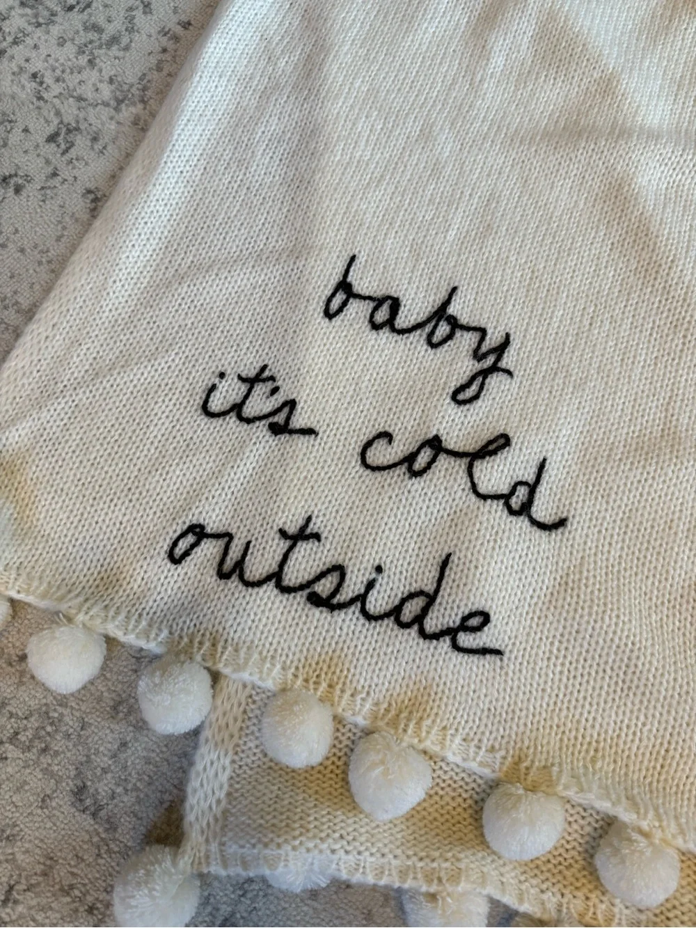 Kate Spade Baby It’s Cold Outside Cream Scarf
